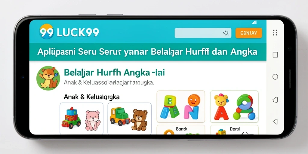 Antarmuka aplikasi 99LUCK99 yang menarik dan edukatif.