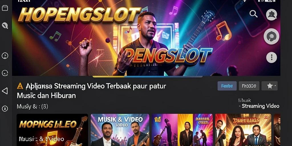Screenshot HOPENGSLOT menampilkan antarmuka menarik untuk Streaming Video.