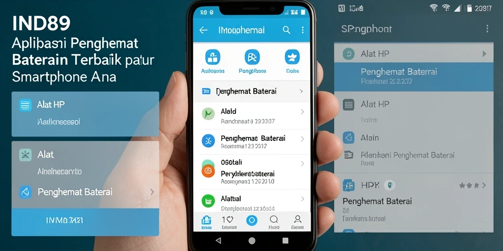 Tampilan antarmuka utama IND89 dengan fitur Penghemat Baterai yang menarik.