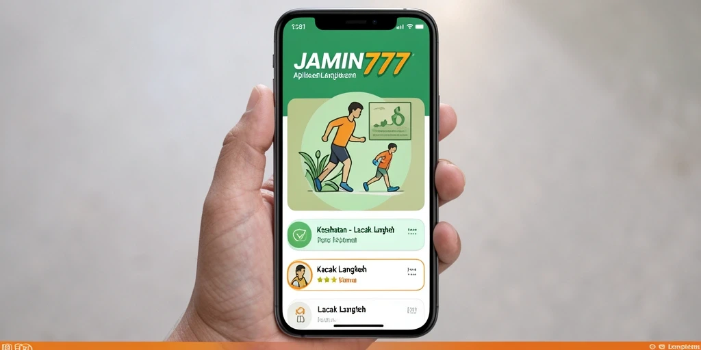 Antarmuka JAMIN777 menampilkan analisis langkah harian yang informatif.