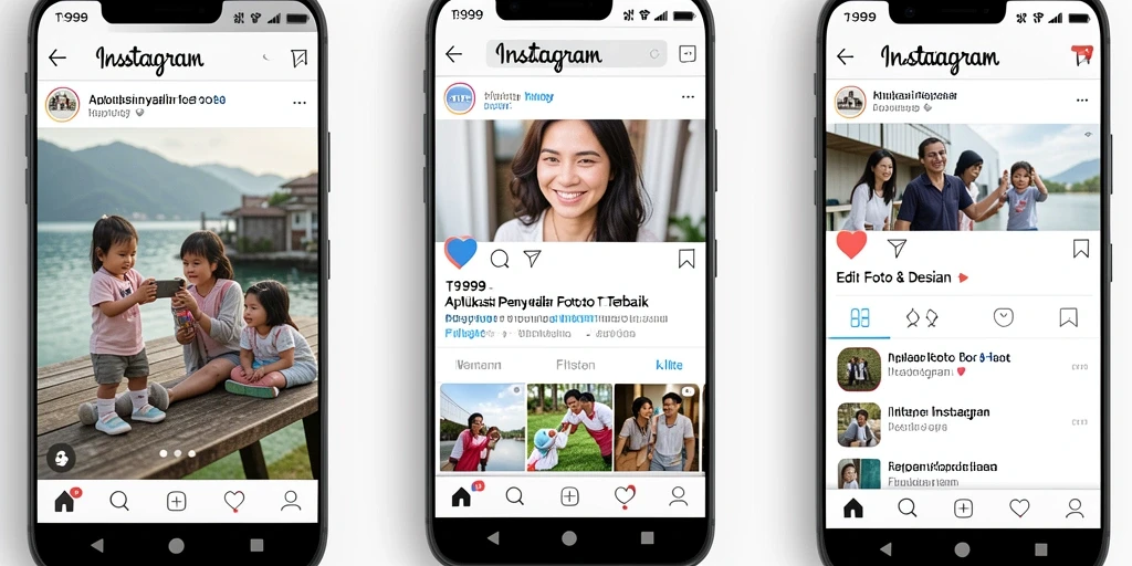 Antarmuka pengguna T9999 menampilkan berbagai pilihan filter Instagram yang menarik.